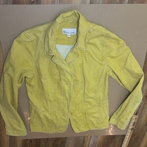 Elliott Lauren Mustard Yellow Denim Jacket size 6